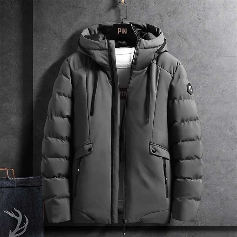 

Brand Winter Warm Jacket Men Winter Thick Hooded Parkas Mens Fashion Casual Slim Jackets Coats Male Plus Size Overcoats 4XL 211204, Max330blue