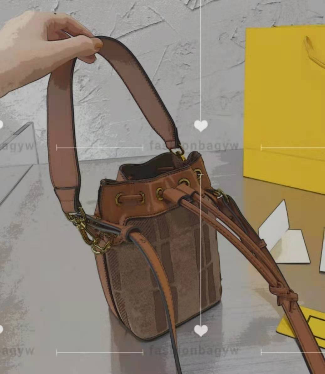 

Designer bags Drawstring Fashion handbag BagHigh quality embroidered mini soft canvas women slant across one shoulder leather clash color size 18cm, 888888888