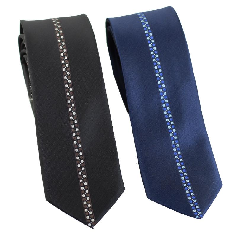 Neck Ties Coachella Panel Polka Dots Stripe Necktie Microfiber Skinny Tie 6cm-image-703786449