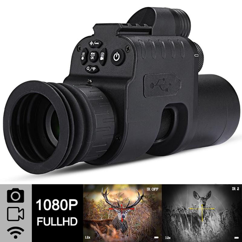 

Telescope & Binoculars Hunting Tactical Night Vision 1080p HDCamera WiFi Digital Multi-functional Scope Red Dot Sight 5W IR 200m Clear