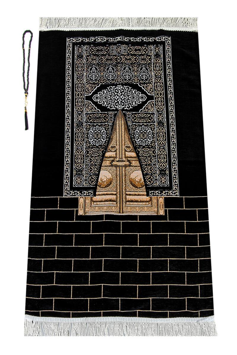 

Carpets Kaaba Door Model Patterned Chenille Prayer Rug, Muslim, Religion Made In Turkey