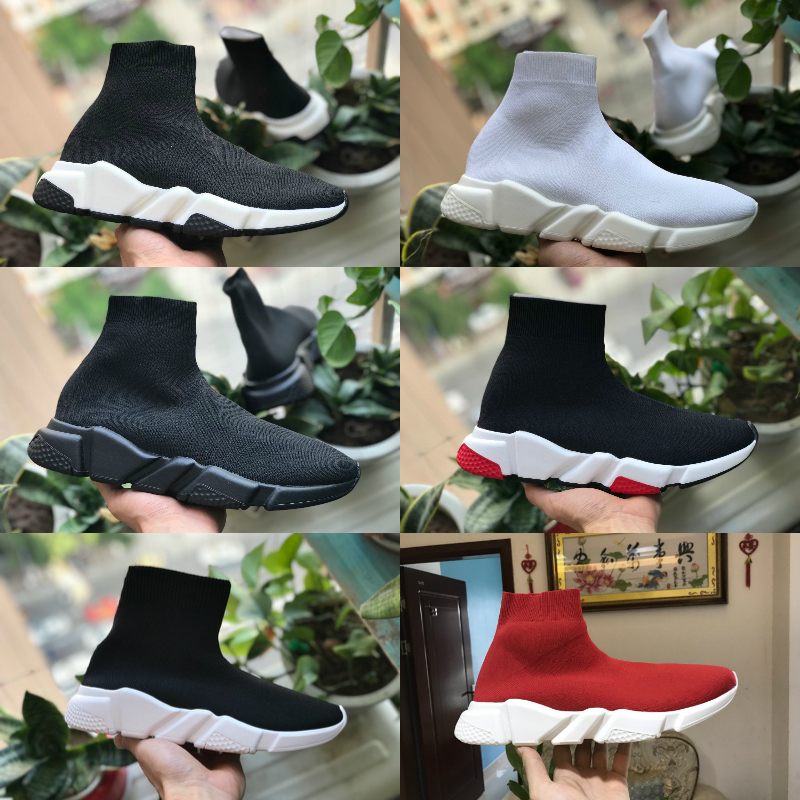 

Wholesale 2022 Speed Trainer Black Red Luxury High Casual Sock Shoes Men Women Cheap Fashion Paris Designer Sneakers High Quality EUR36-45