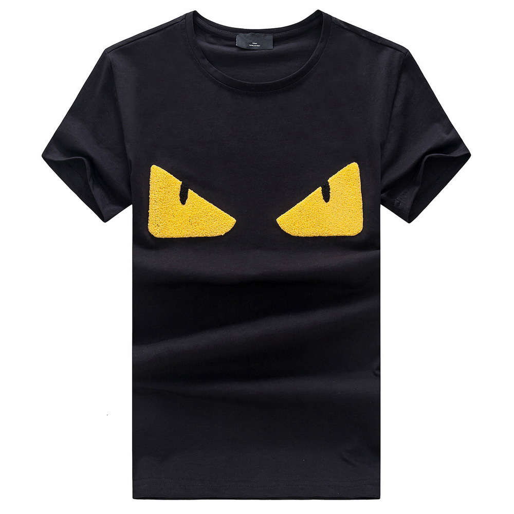 

New Mens Designer T shirt Luxury ROMA fashion Tshirts Summer Women Bag Bugs Eye Pattern T-shirt Male Top Quality 100% Cotton Tees KL703181, White;black