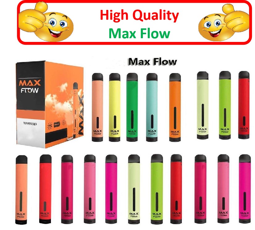 

Vape Max Flow Disposable MAX FLOW puff bar Empty Cartridge Pods E-cigarettes 2021 New Vape 10 Colors 1500Puffs Bang Xxl Puff Plus