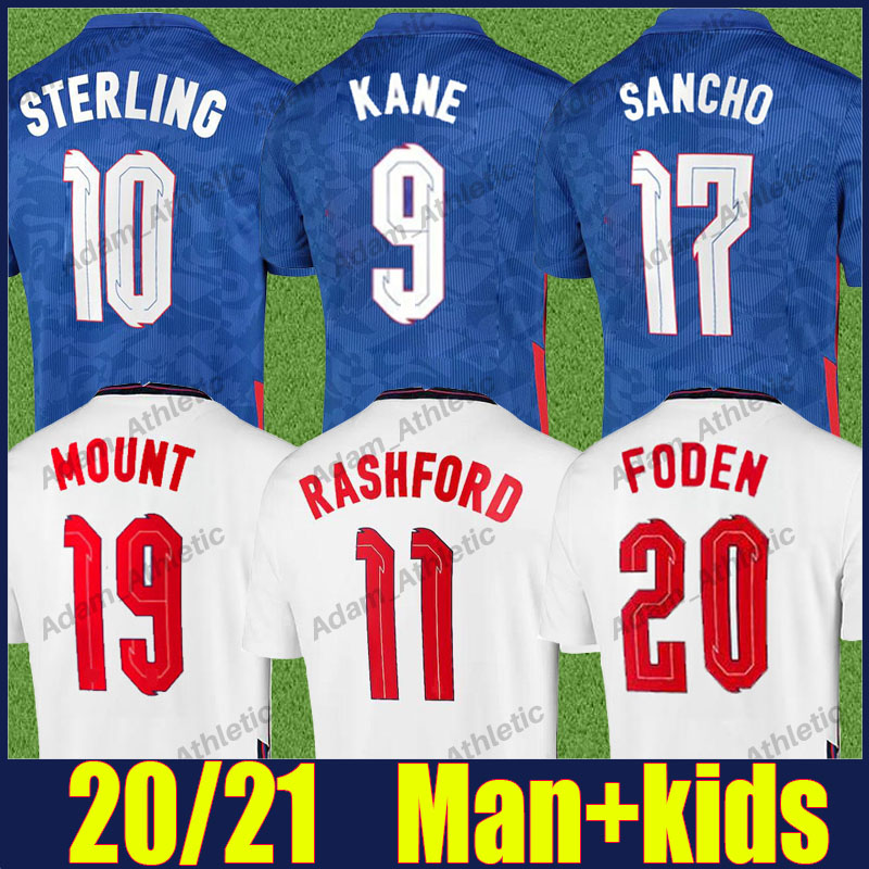 

RASHFORD STERLING KANE soccer jerseys national team uniforms GREALISH SANCHO MOUNT FODEN football jersey 20/21 ALEXANDER-ARNOLD SAKA CHILWELL shirts man kids kit, 2020 away+unl patches