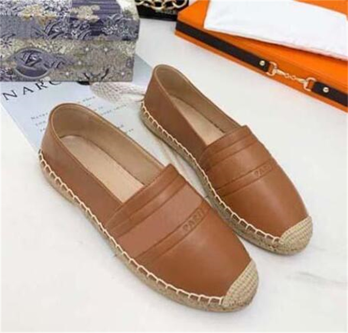 

Women Luxurys Casual Shoes Espadrilles Summer Designers ladies flat Beach Half Slippers fashion woman Loafers Fisherman canvas Shoe