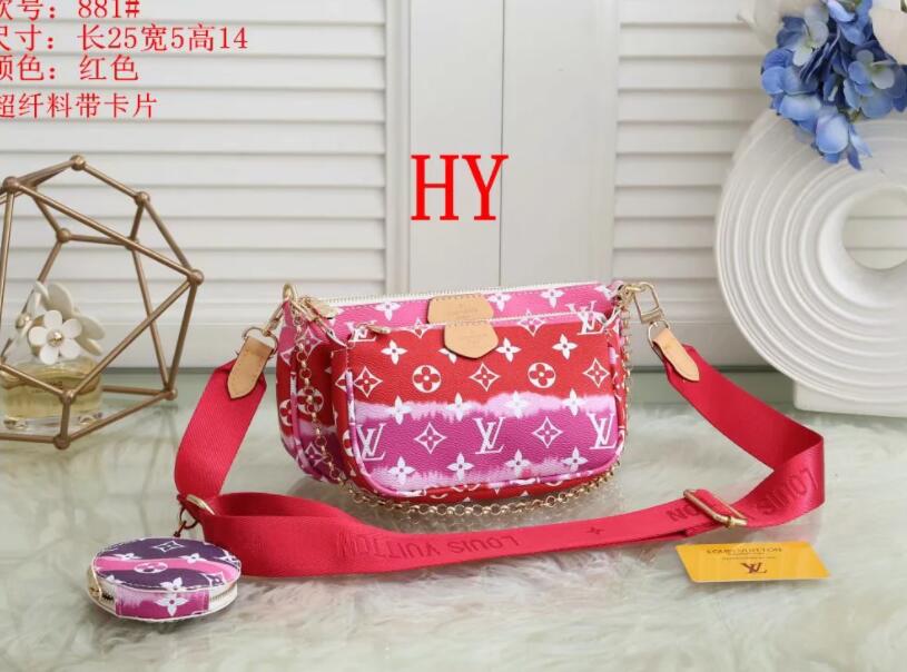 

2021 Ladies shoulder bags for Women handbag Crossbody bag famous brands designer handbags high quality flower printing purse wallets woman&#, Red;black