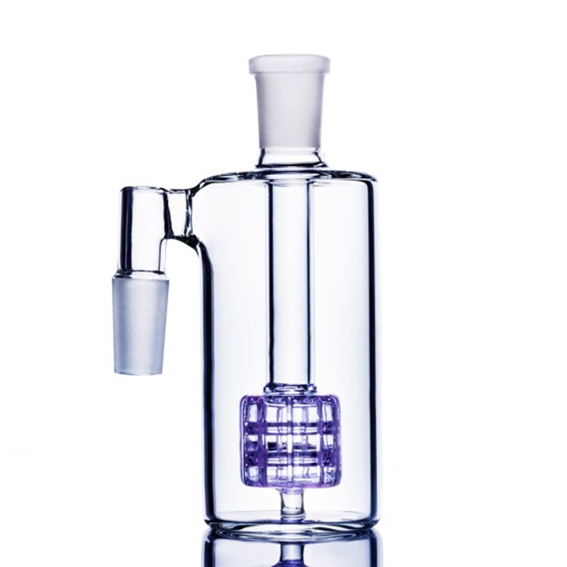 

purple color pipe Water glass recycler oil rigs with14 m ash catcher bubbler hookashs for smoking