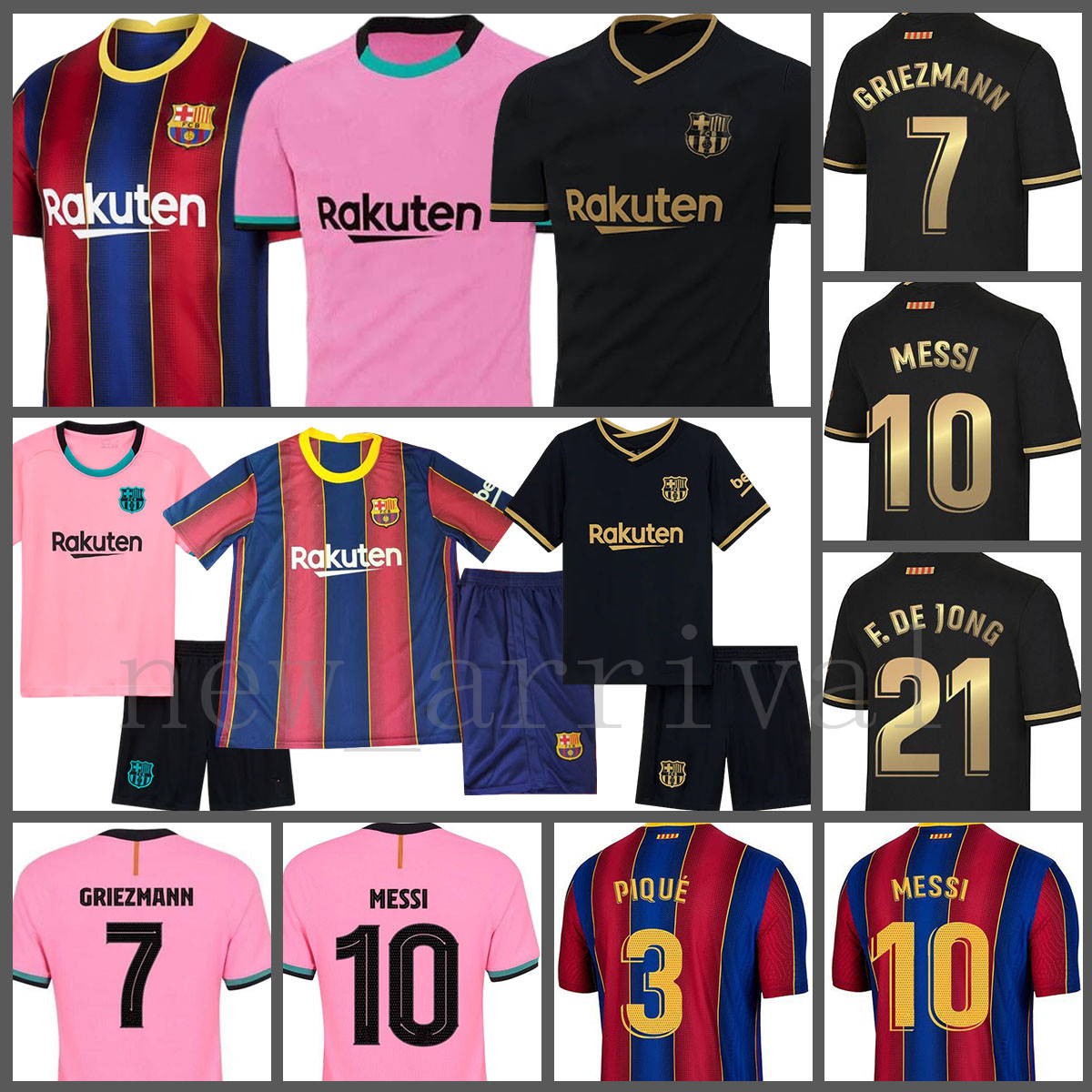 

MESSI Soccer Jersey A. INIESTA Football Shirt F. DE JONG maillot de foot GRIEZMANN Men's Barcelona I.RAKITIC ANSU FATI SUAREZ DEMBELE, Mens-basa