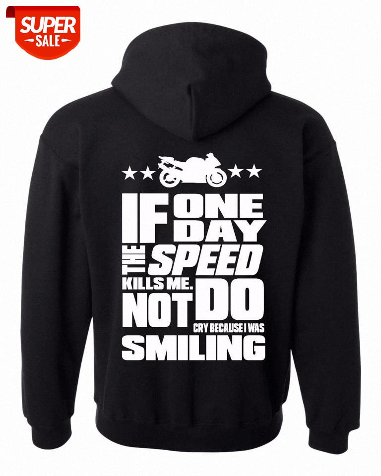 

Winter fashion men's hoodies If One Day The Speed Kills Me Bikers Biking Motorcycle Funny Hoodie cotton fleece hoodie sweatshirt #ar0c, Black