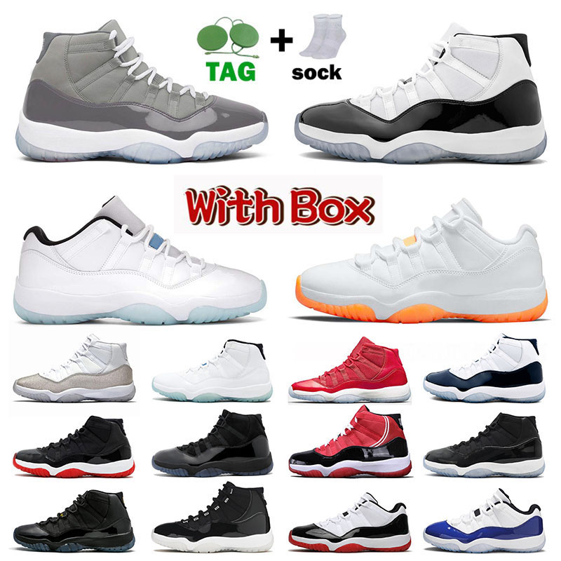 

Air Jorden Jordan 11 With Box Retro Jumpman 11s Basketball Shoes Mens Womens XI Citrus Low Legend Blue Cool Grey Concord Bred High Space Jam Sports Sneakers Trainers, B12 space jam 36-47