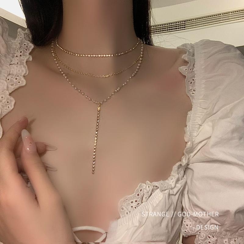 

Chains Small Pearl Tassel Necklace Female Summer Minority Design Sense Of Temperament Girls High Beads