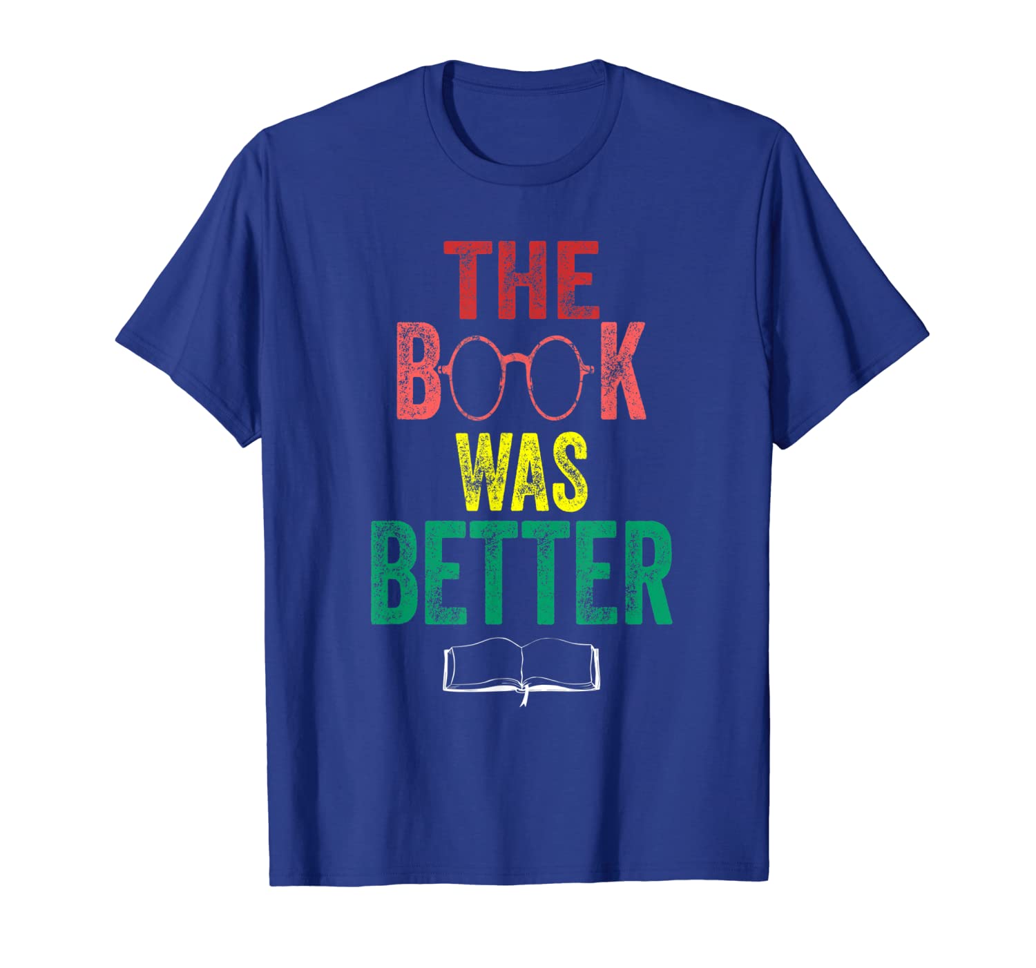 

Vintage the Book Was Better Funny Library T-Shirt bookholic, White;black
