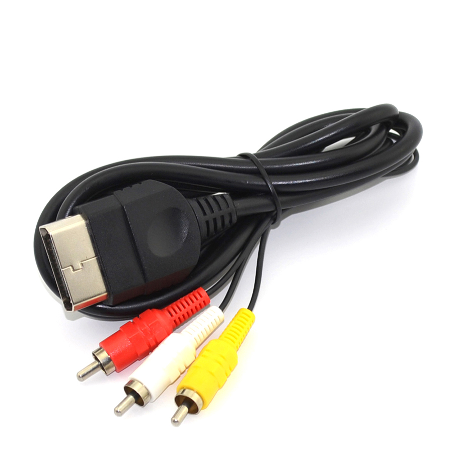 1.8M Composite Audio Video Cord AV Cable for X-box Xbox Adapter Converter Connector Component Lead 3RCA Cables