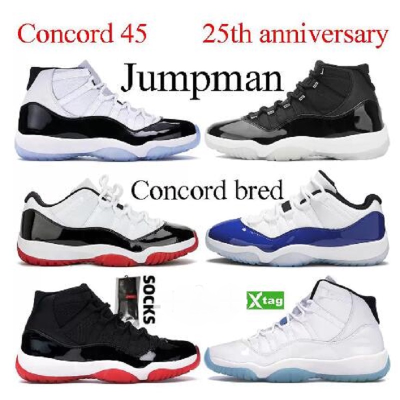 

Cool Grey 25th Anniversary 11 basketballs shoes 11s Jumpman With box low Bred Concord Space Jam Gym Red mens women Casual sneakers trainers, # 14