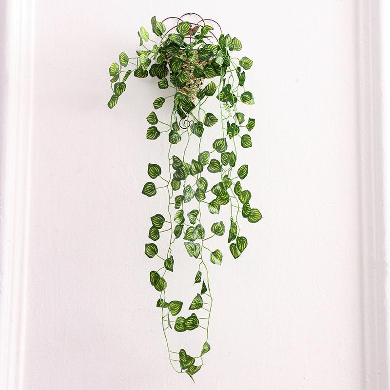 

Decorative Flowers & Wreaths Artificial Plant Vines Wall Hanging Rattan Leaves Branches Outdoor Garden Home Decoration Plastic Fake Silk Lea