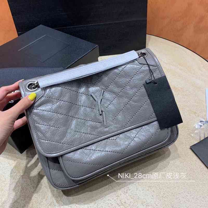 

large-capacity handbagsOriginal Niki High End Single Shoulder Cross Link Chain Leather Women's Bag Poplar ForestDesigner Bags