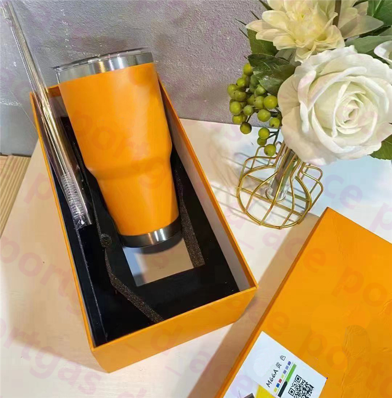

Trendy Car Mugs 750ml Stainless Steel Straw Mug Home Office Coffee Milk Tea Juice Cup with Lie Fashion Tumblers Box, Pic pls contact us