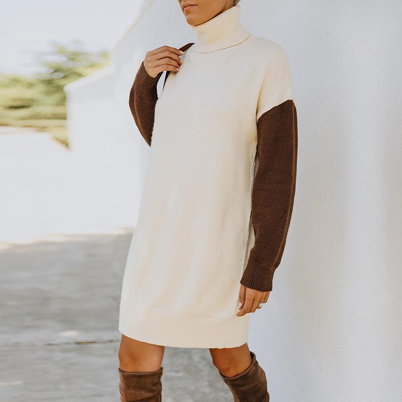 

Casual Dresses LUOYIYANG For Women Long Sleeve Loose Fashion Elegant Party Sexy Turtleneck Sweater Dress Women' Clothing, Gray
