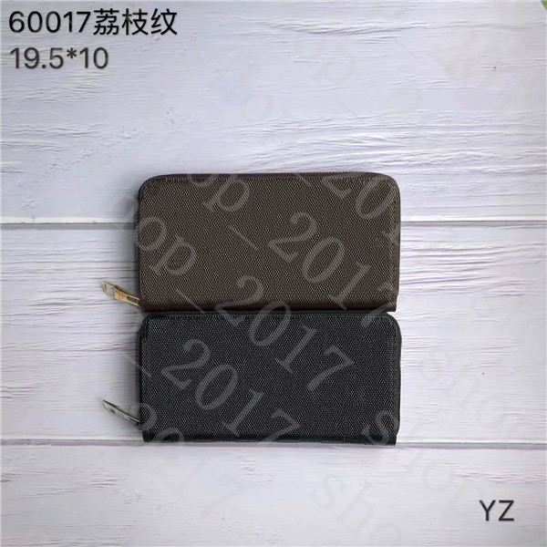 YQ nouveau modèle litchi mode unique fermeture éclair concepteur hommes femmes portefeuille en cuir dame dames longue sac à main