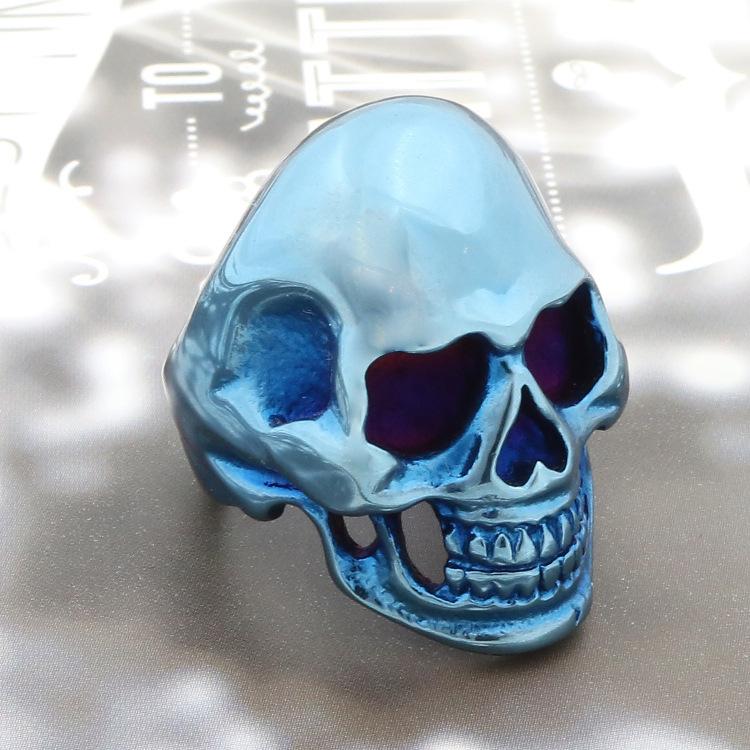 

Wedding Rings Domineering Large Titanium Steel Skull Ring