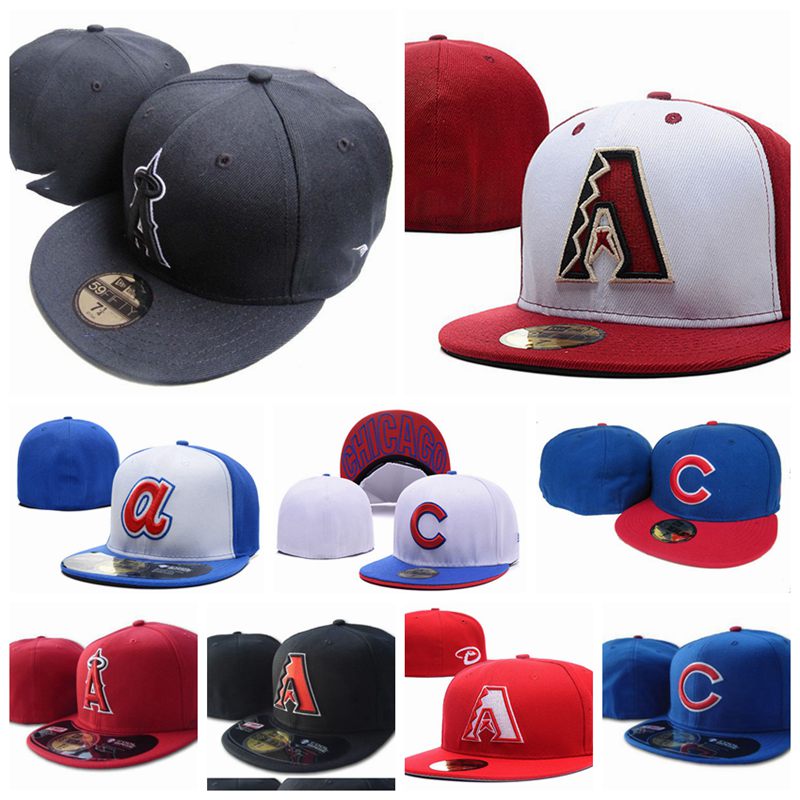

2021 New fitted hats woman and men Baseball cap Arizona fitted hat Diamondbacks Teams Logo outdoors sports cap Hip Hop Sports Hat, Black;white