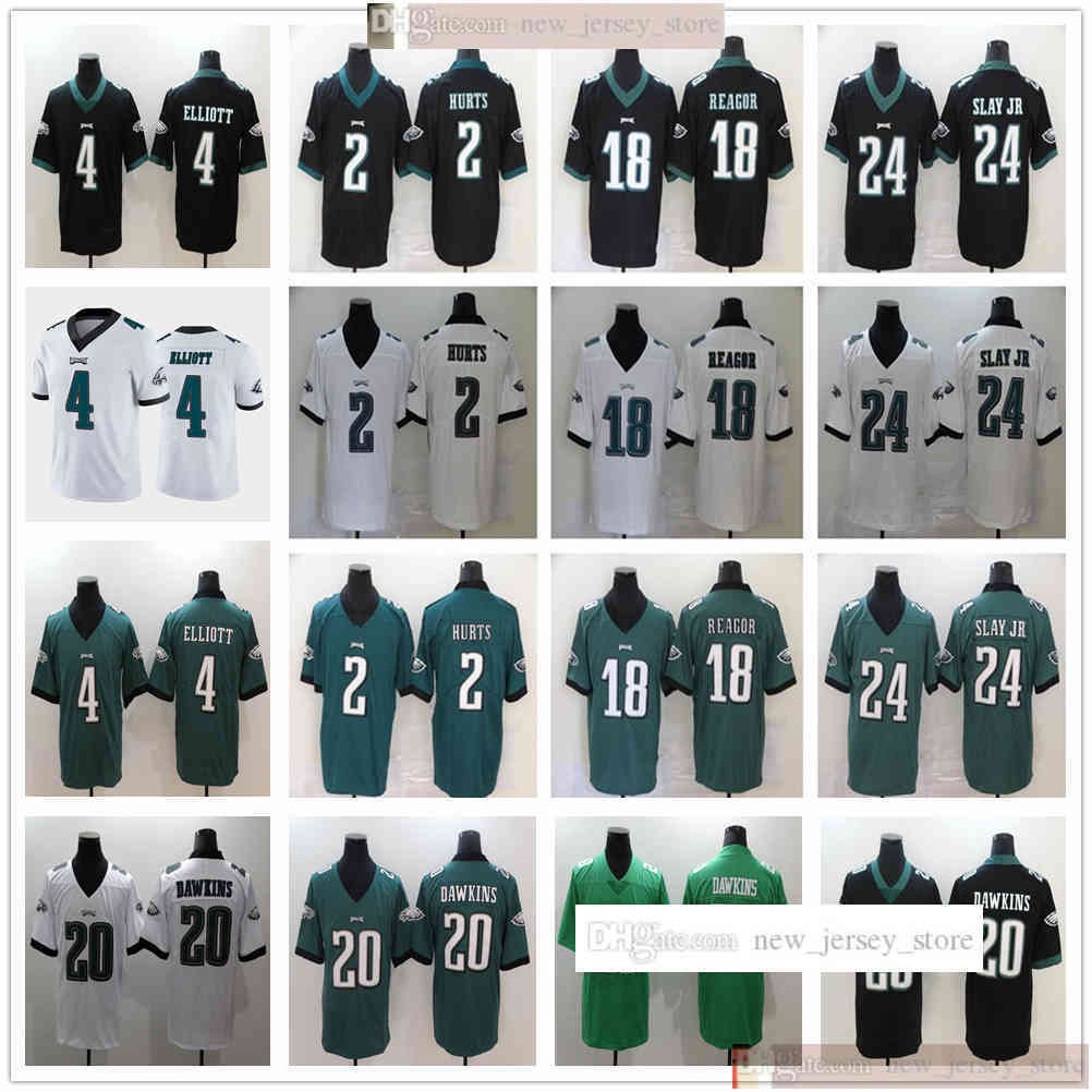 

PhiladelphiaEagle 2 Jalen Hurts 18 Reagor 4 Jake Elliott 20 Brian Dawkins 24 Darius Slay Jr Jerseys Man Women Youth Kids Green Black White, Same as picture