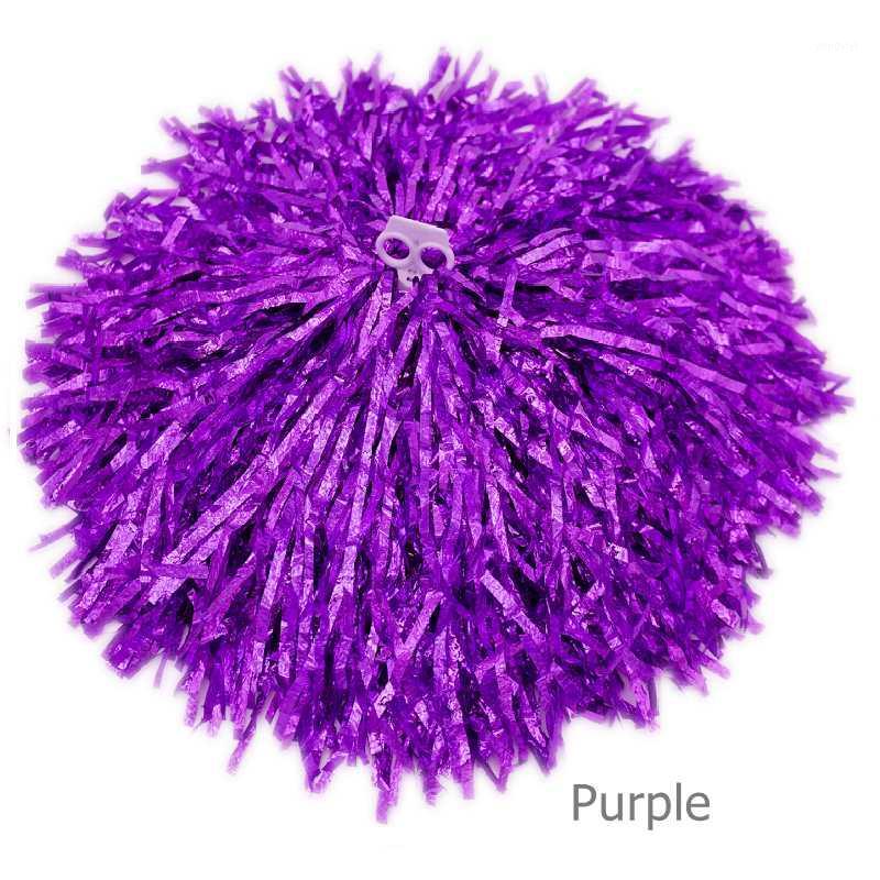 

Cheerleading 1pcs Pom Poms For Football Basketball Match Pompoms Cheerleader Metallic Pompom Purple1