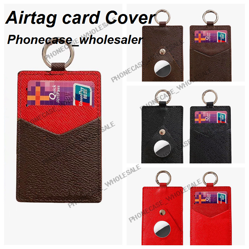 

Fashion Designer Airtag Cover with Card pocket Beautiful Patterns Cases for Apple Airtags 081616