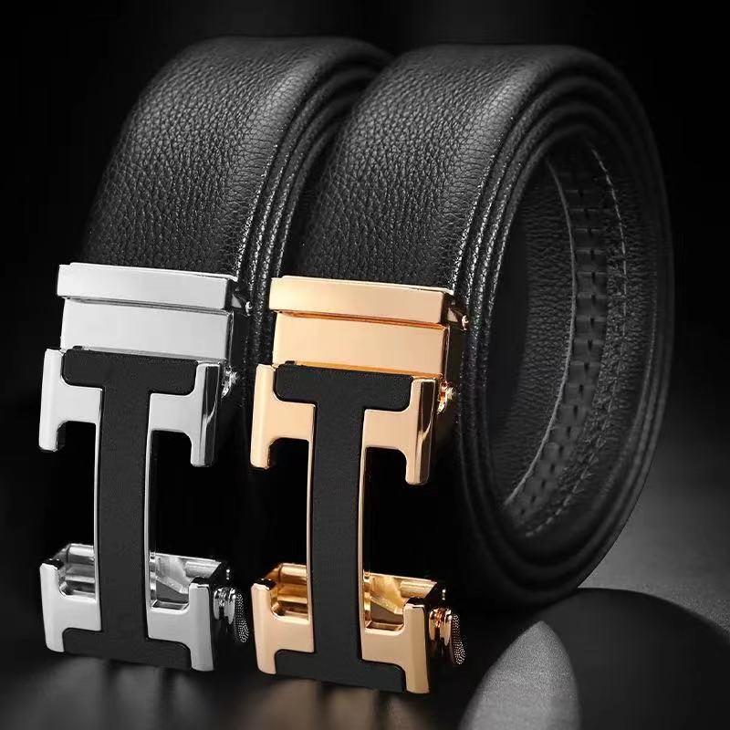 Belts Est Belt For Men Faux Leather Waist Luxury H Automatic Buckle Casual Wild Men's Designer