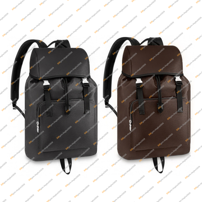 

Men Fashion Casual Designe Luxury Backpack Schoolbag Rucksack Travel Bag High Quality TOP 5A M43422 N40005 Pouch Purse, Brown flower / with dust bag