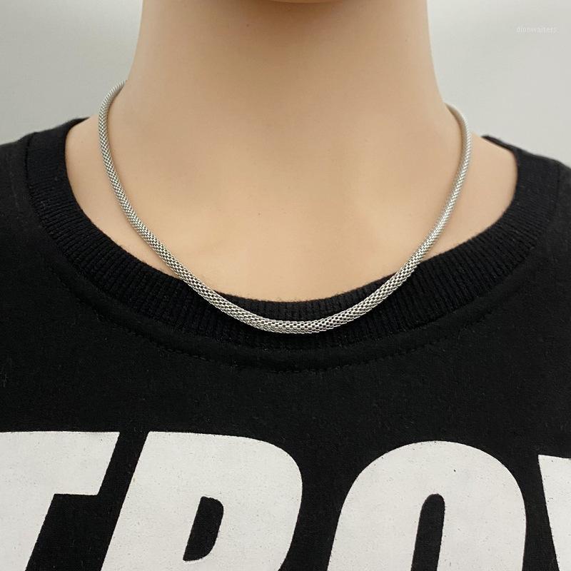 

Titanium Steel Necklace Round Mesh Chain Stainless Women's All-match Jewelry Chains