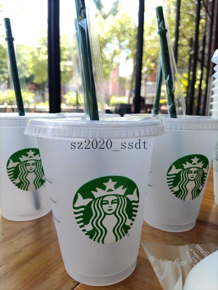 

16oz Tumblers Plastic Drinking Juice Cup With Lip And Straw Magic Coffee Mug Costom Starbucks plastic Transparent cup, As shown