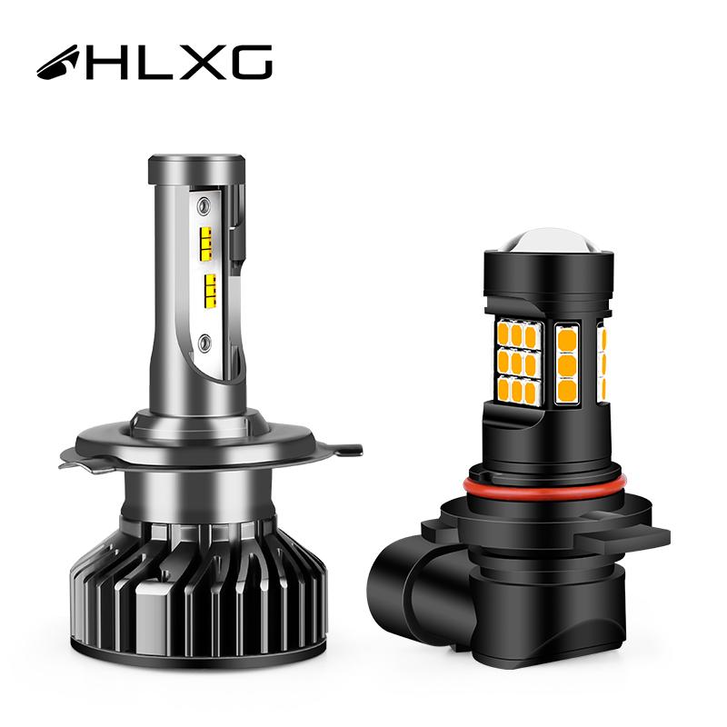 

Car Headlights HLXG 2pcs H7 H4 LED With ZES H11 H8 H9 Automible Headlight Fog Blub Bright 6000K White Lamps 12V 24V