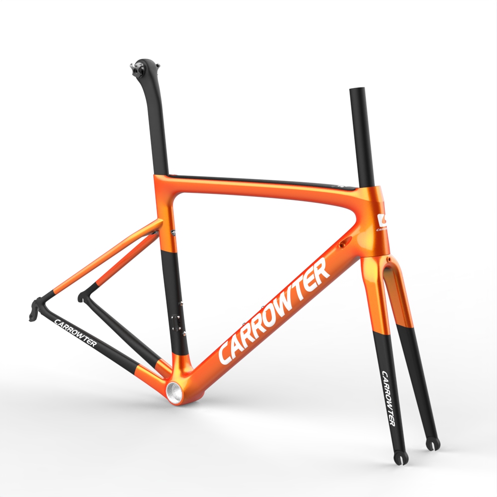 

Titanium Gold T1000 UD CARROWTER Carbon Bike Frames Road 44 49 52 54 56 58cm Rim Brake Bicycle Frameset DPD XDB UPS Shipment, C3