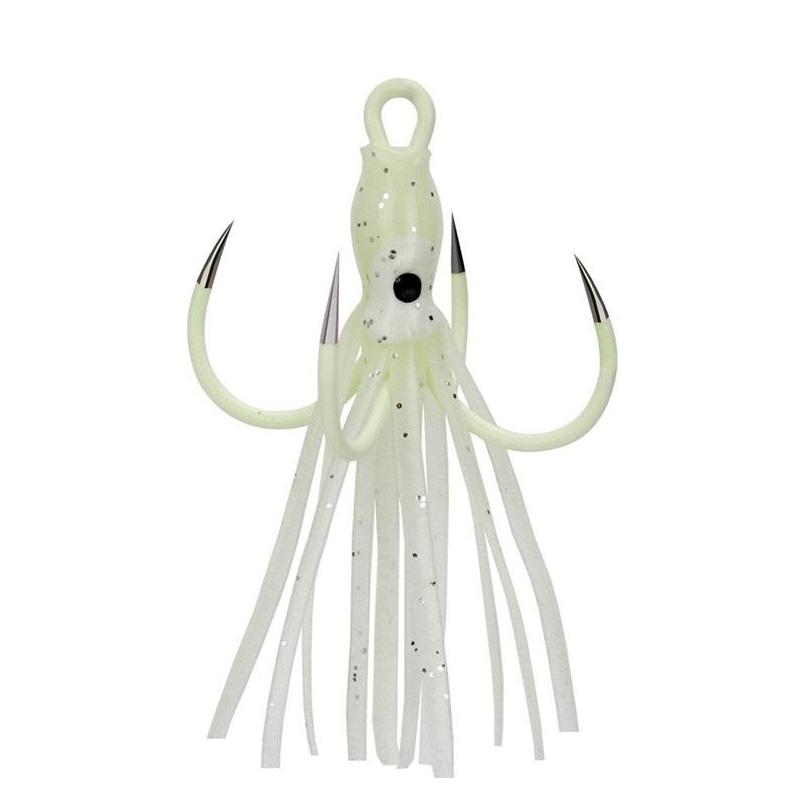 

1pc 2.5g & 3g Luminous Squid Four Hook Barbless Fishing Hooks Pvc Fishing Lure Soft Baits & Lures Pesca Fishing Ta jllbVz insyard