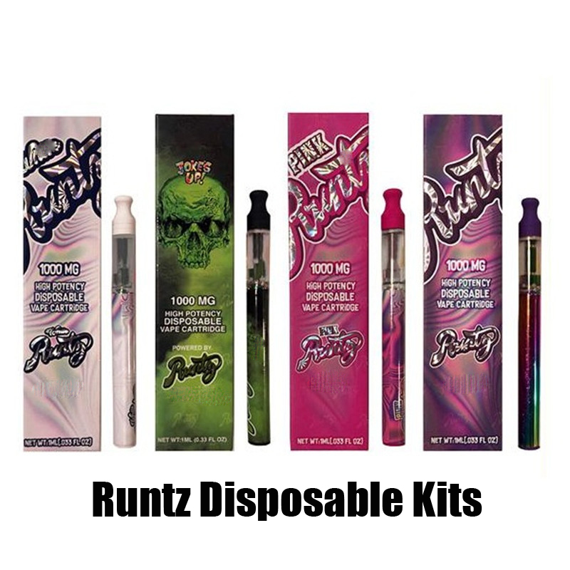 

Runtz Disposable Vape Pen Starter Kit E-cigarettes 280mAh 240mAh Battery 0.5ml 1ml Glass Tank Ceramic Coil Thick Oil Carts Empty Atomizers Slim Vaporizer Vs Cookies