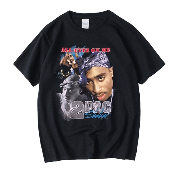 

2Pac Tupac Amaru Shakur Makaveli Raper Fashion Women/Men White T-shirts Aesthetic Graphic Unisex T shirts Tumblr Printed Tshirts Y0119, 05
