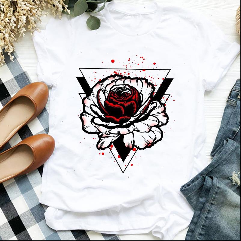 

womens t shirt women lady fruit flower kawaii watercolor fashion print tee clothes tshirt for female graphic, White