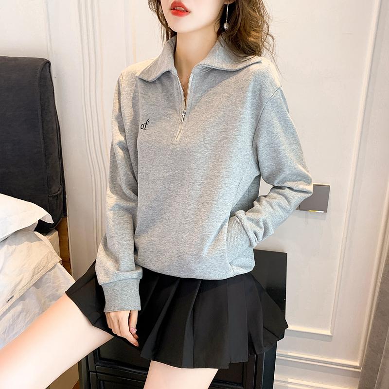 

Women' Hoodies & Sweatshirts Korean Style Ladies Sweatshirt Fashion Pullovers Spring Autumn Female Casual Tops, Black