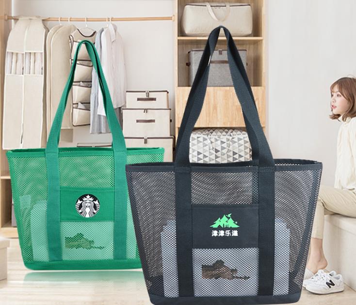 

Starbucks Mesh Bag Handbags Shoulder Shopping Trend Personality Reusable Grocery Bags