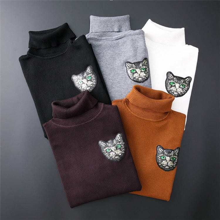 

Fashion men and women designer sweater casual couple high-neck long-sleeved knitted embroidery high-quality sweatshirt multicolor size shirts sweaters designs