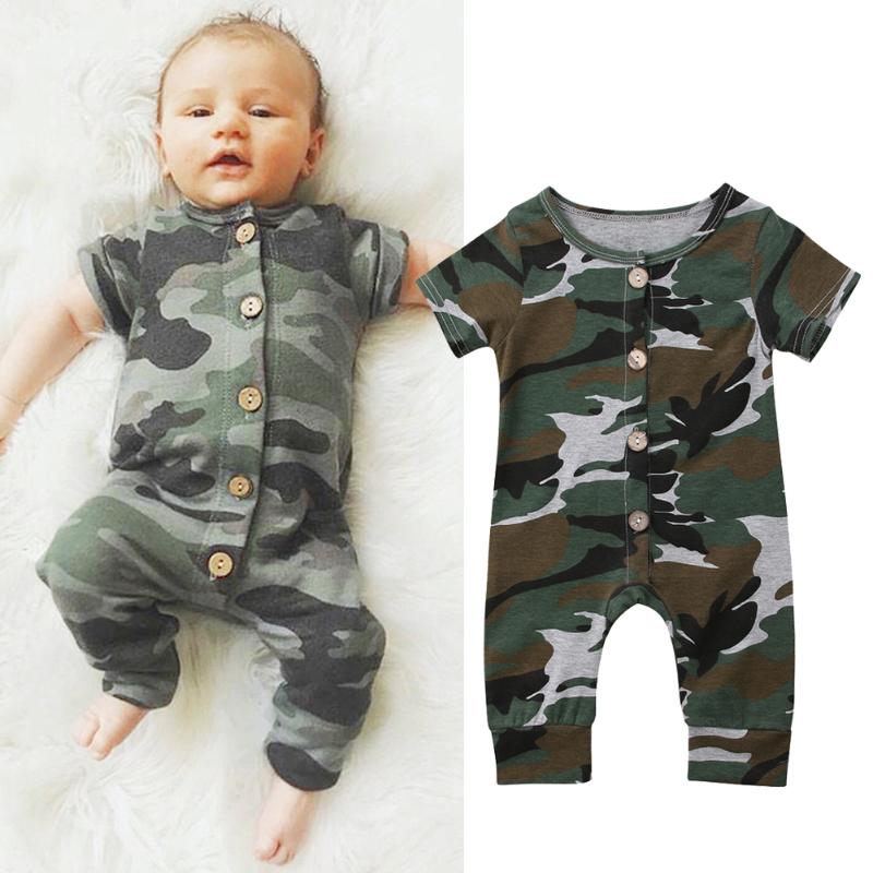 

Jumpsuits Born Infant Baby Boy Girl Kids Camo Romper Jumpsuit Bodysuit Clothes Outfit 0-24M, Blue