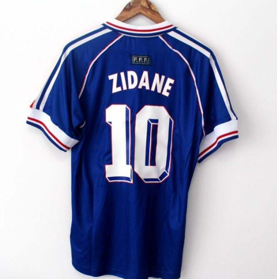 

1998 FRANCE world cup champions RETRO VINTAGE ZIDANE HENRY MAILLOT DE FOOT Thailand Quality soccer jerseys uniforms Football Jerseys kit, Black;yellow
