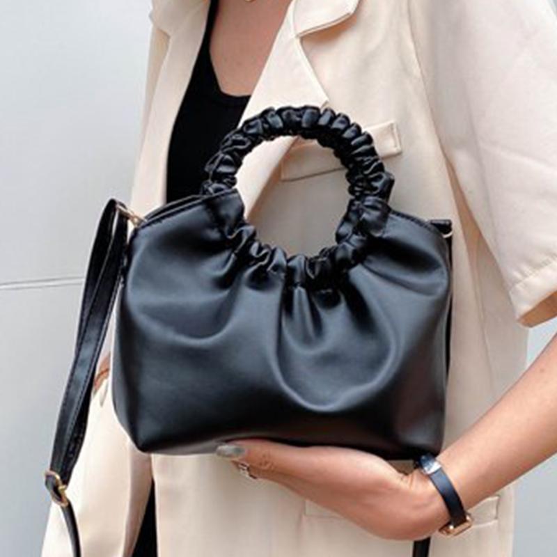 

Luxury Handbag Women Bags Designer Solid Color Crossbody Bags for Women 2021 Round Handle Clutches Shoulder Bag Tote Purses New, Yellow