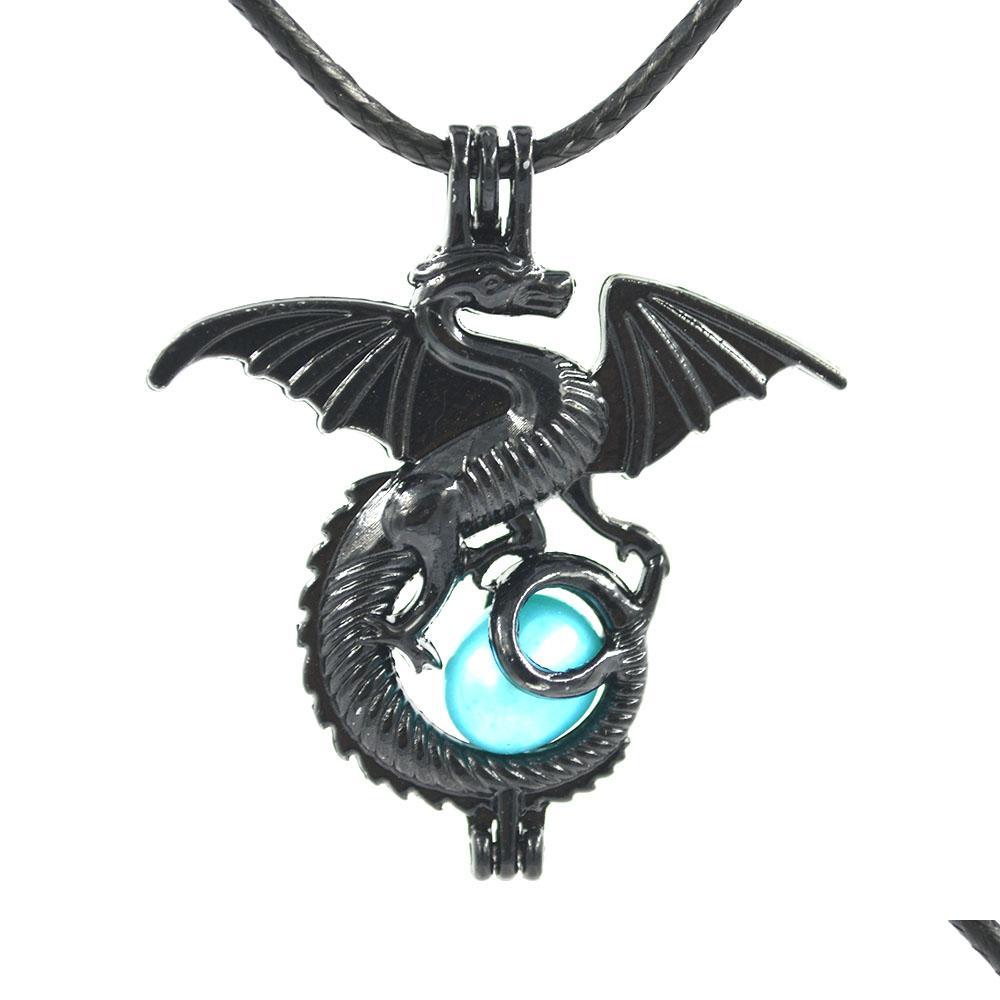 

Charms Black Dragon Small Pearl Bead Cage Pendant Locket Fit Necklace Bracelet Jewelry Making Shipping Ylh35 15Erk, Silver