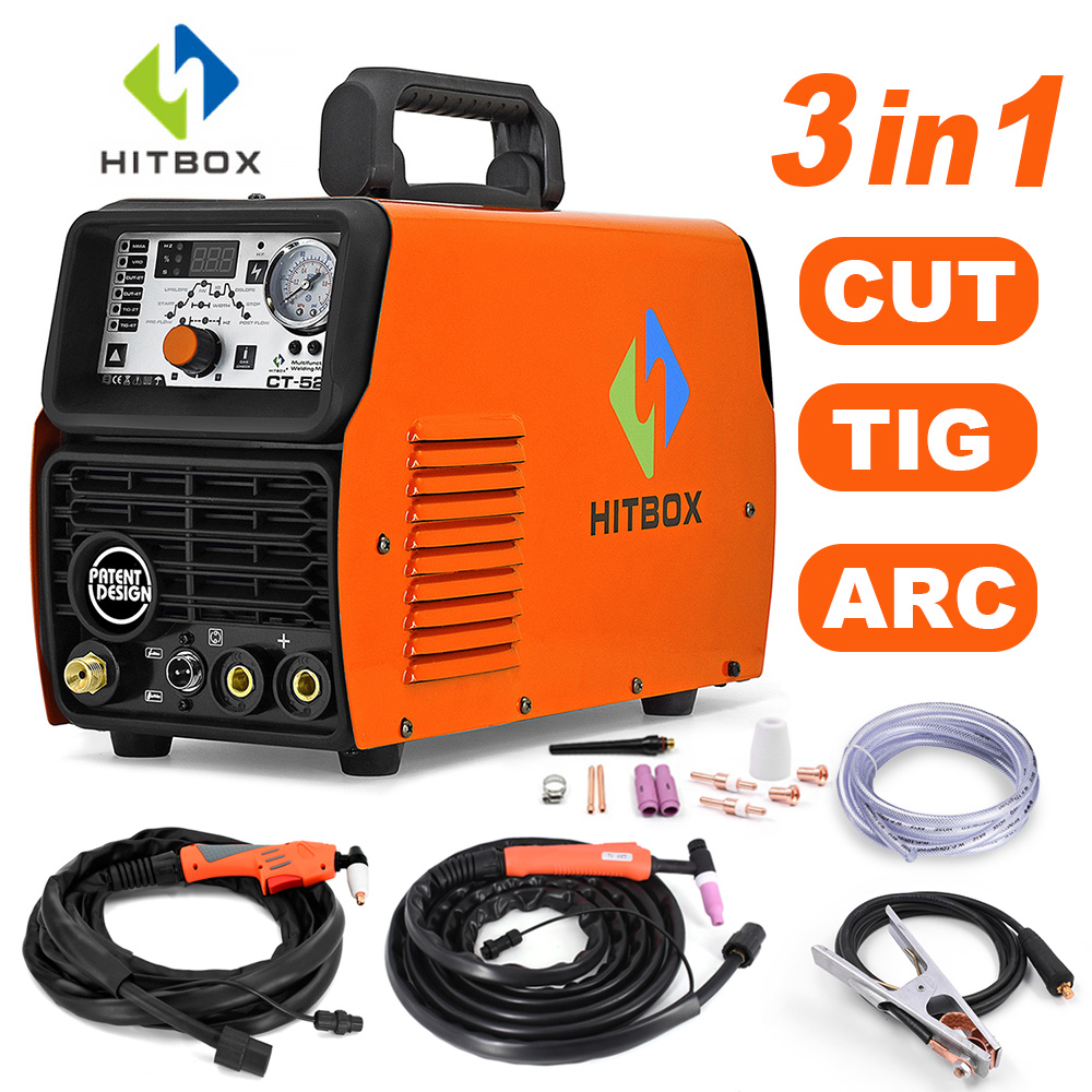 HITBOX CT-520 CUT Cutter TIG Pulse MMA ARC 3-in1 Semi-automatic Multi-function Professional Cutting Welding Machine