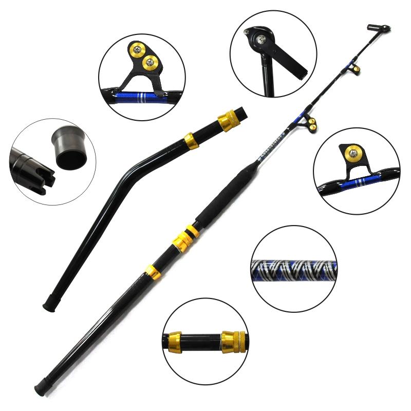 

Boat Fishing Rods OLOEY 5' 2+1 Swivel Roller Tip Guide 100-130LBS Fiberglass Big Game Saltwater Offshore Conventional Trolling Rod For Fish