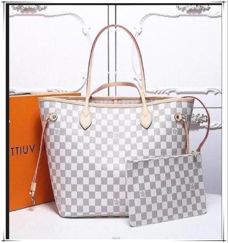 

1 LOUIS VITTON LV M40156 Pu Leather Handbags Women Bags Fashion Ladies 2 Pce Set Shoulder Bag women Female Tote Bags