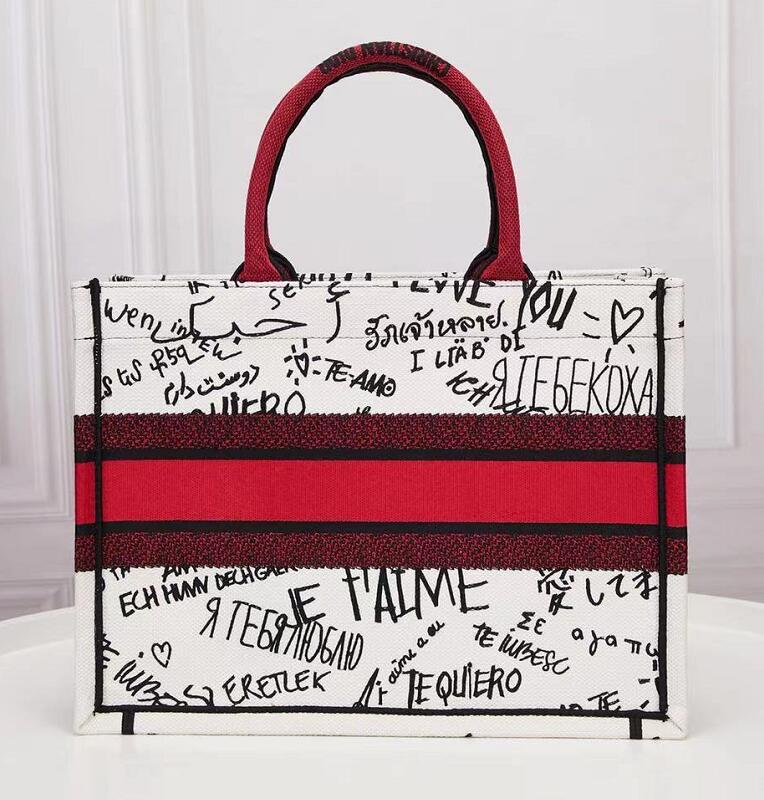 

2020 New Embroidered Tiger Pattern Large Capacity Luxury Big Brand Shopping Bag Handbag Handbag Handmade Double-sided Flower32/25, No bag